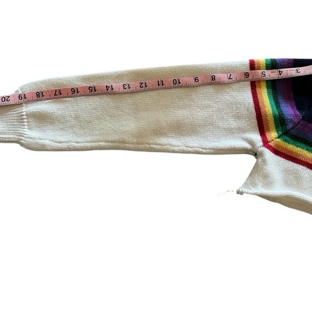 Brandy Melville Rainbow Stripe Cropped Knit Sweater - Picture 12 of 12